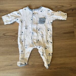 Little Me Puppy Print Footie Size Newborn